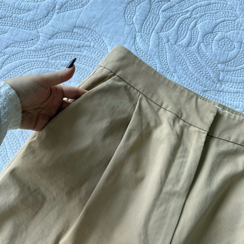 Anthropologie - EXQUISE - Pleated High Rise Tailored Chinos - Cedar - Picture 5 of 15